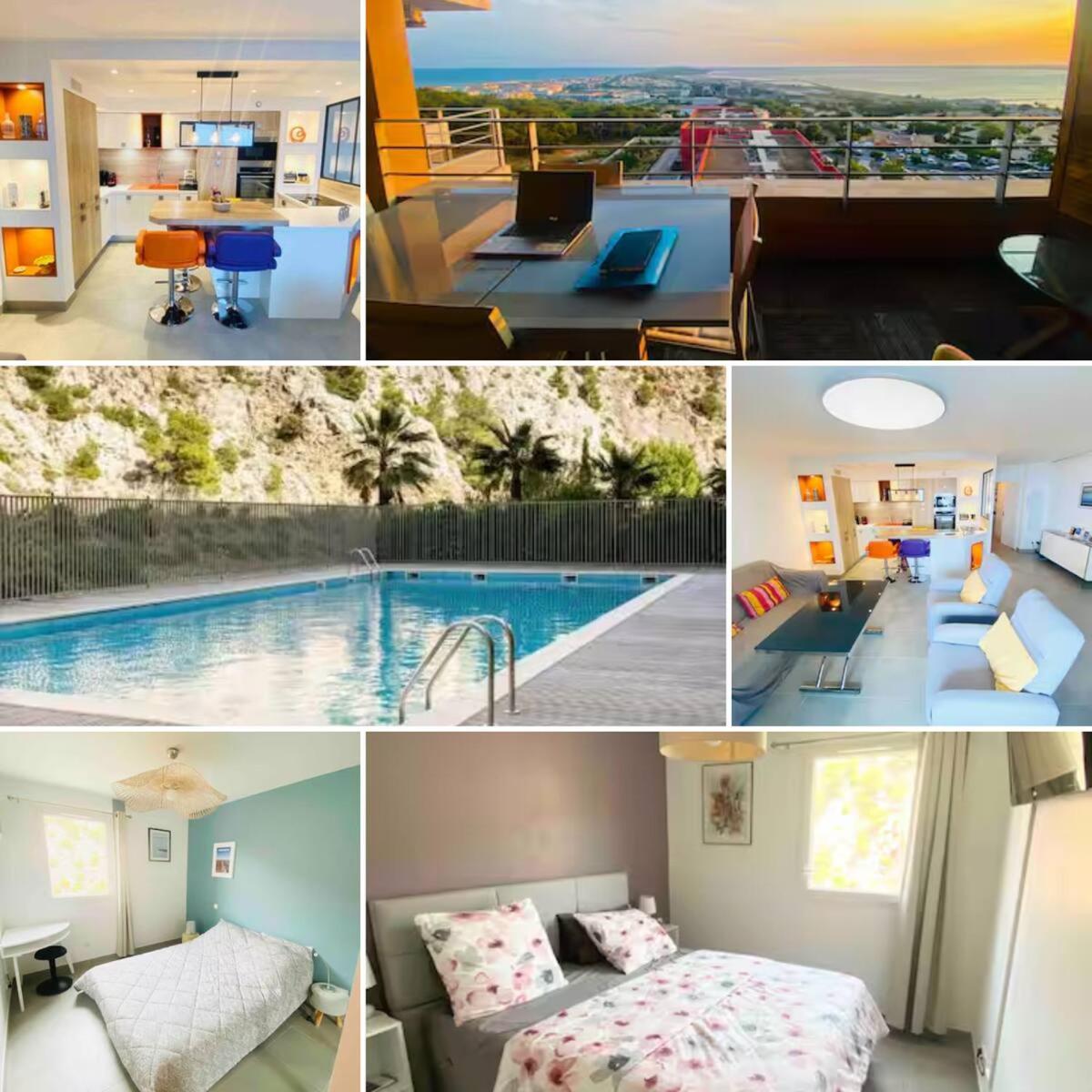 Luxueux T3 Piscine Et Vue Somptueuse Apartment Sete Exterior photo